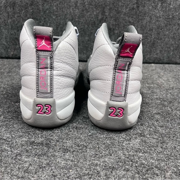 Nike Air Jordan 12 Retro Wolf Grey Vivid Pink 510815-029 GS Sz 5Y - Picture 6 of 13